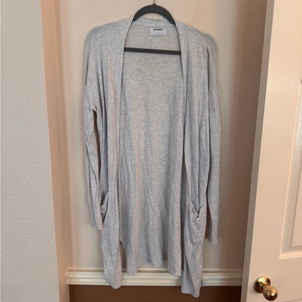 Old Navy Gray Lightweight Cardigan Sweater